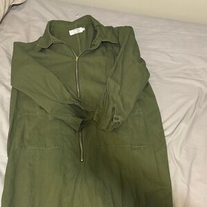 Red Sky Shop army green baggy boiler suit